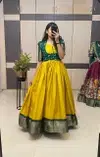 Ajd 8147 Jacquard Weaving Work Gown With Collections Best Wholesale Shop In Surat